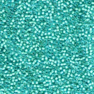 11-1927 Semi-matte Seafoam Lined Aqua 13.5-14 grammes