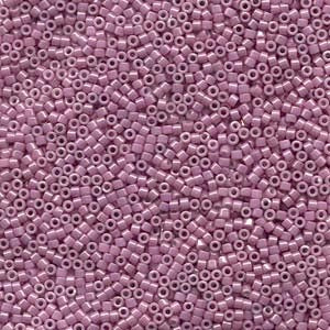 4 grammes of Size 15 Delica DBS 253 Pink Luster Opaque Mauve