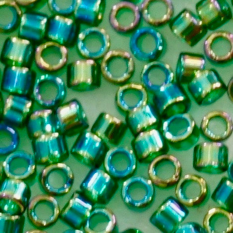 9 grammes of Size 10 Delica DBM175 Transparent Emerald AB