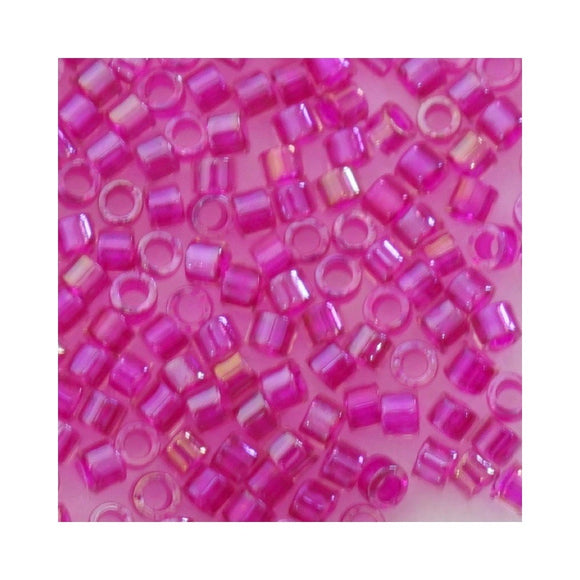 5 grammes of Size 11 Delica DB1743 Transparent Colour Lind Vivid Pink